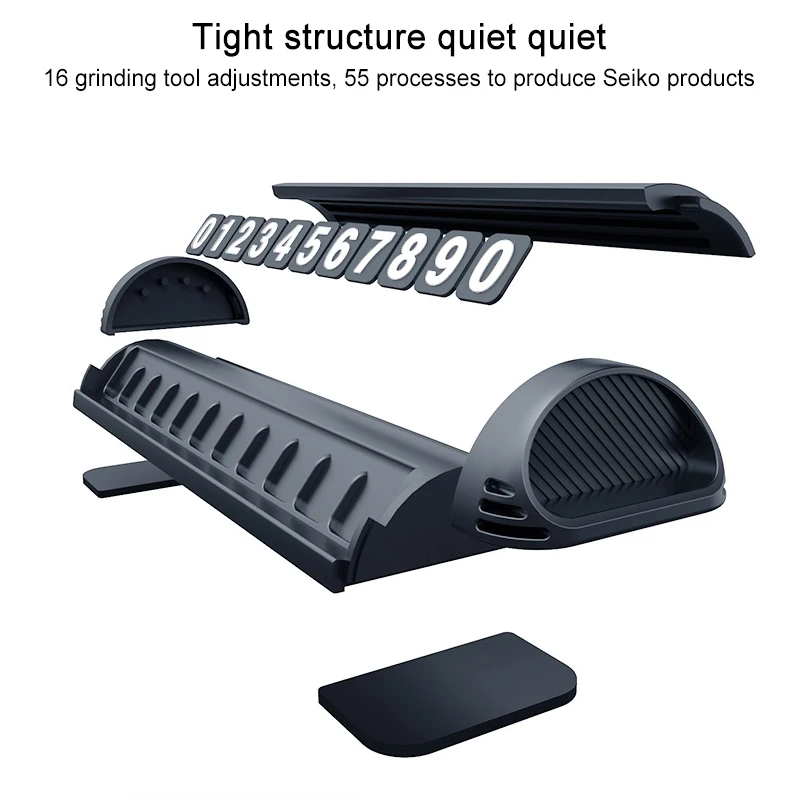 

Phone Number In The Car Automobile Interior Accessories Temporary Parking Plate Stop Sign Manual Hidden Switch ABS Material