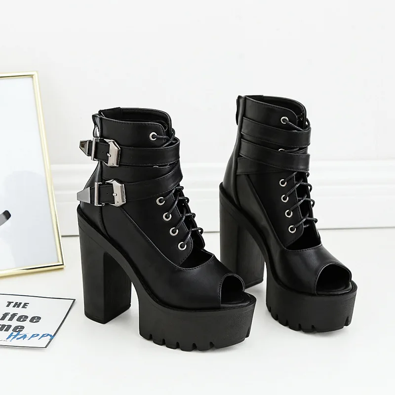 LTARTA 2019 Product Hate High Thick and Fish Mouth Boots Show Thin Super Beautiful Heels Toe Platfrom JXQ-106-19 | Обувь