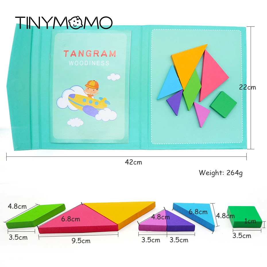 Магнитные 3D головоломки Tangram игра Монтессори Обучающие Настольные игры для