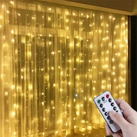 led copper wire curtain string light usb remote christmas fairy lights garland for home outdoor wedding party holiday decoration