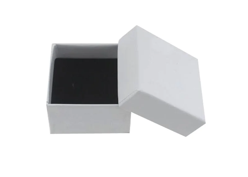 5x5x3 см, 400 шт./лот, Белая Квадратная Коробка-органайзер для украшений, обручальное кольцо для сережек, подарочные коробки