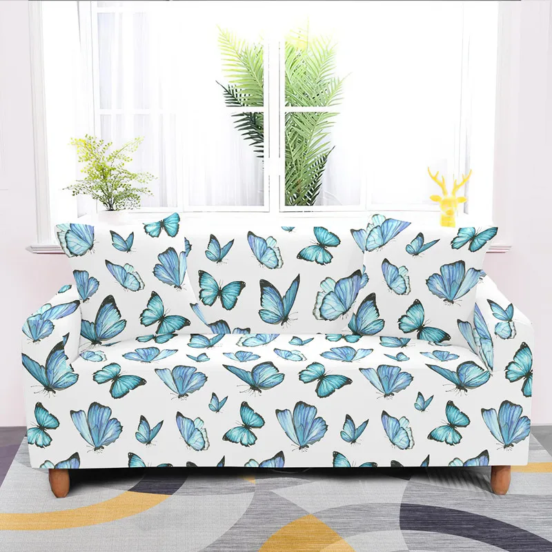 Чехол для дивана эластичный с принтом бабочки чехол в богемном стиле эластичная