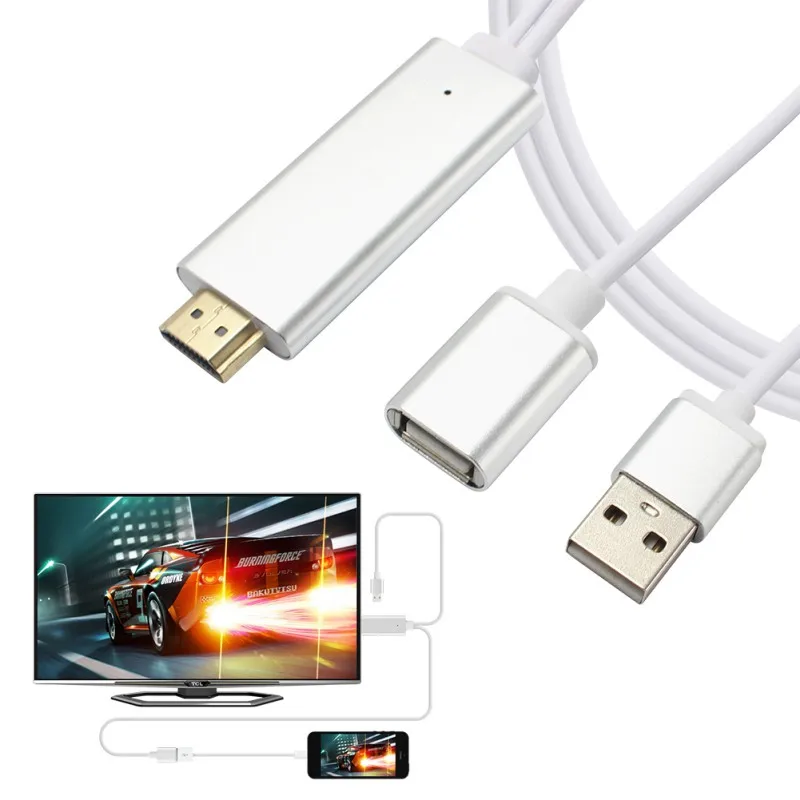 8 Pin/Micro USB к HDMI 1080P кабель HDTV адаптер AV для iPhone 5 6 S Plus Samsung Xiaomi LG | Электроника