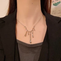 trendy jewelry irregular geometric pendant necklace popular design silvery plating chain necklace for women gifts