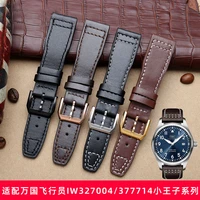 20mm 21mm 22mm brown black men watchband for iwc pilot mark xviii iw327004 iw377714 watch strap calf genuine leather bracelet