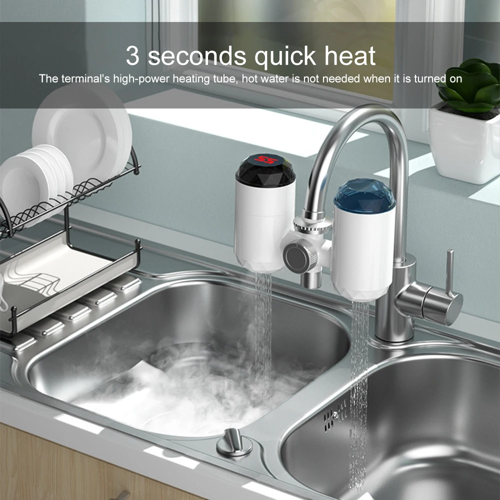 Мгновенный Электрический водонагреватель 3000 Вт 220 В кухонный очиститель с краном