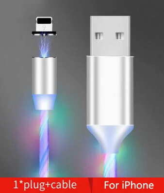 For iphone Colorful Автомобильное зарядное устройство для телефона светящееся освещение Магнитный usb-кабель для Renault Koleos Megane сценический флюенс Laguna Velsatis - Испускаемый цвет: For iphone Colorful