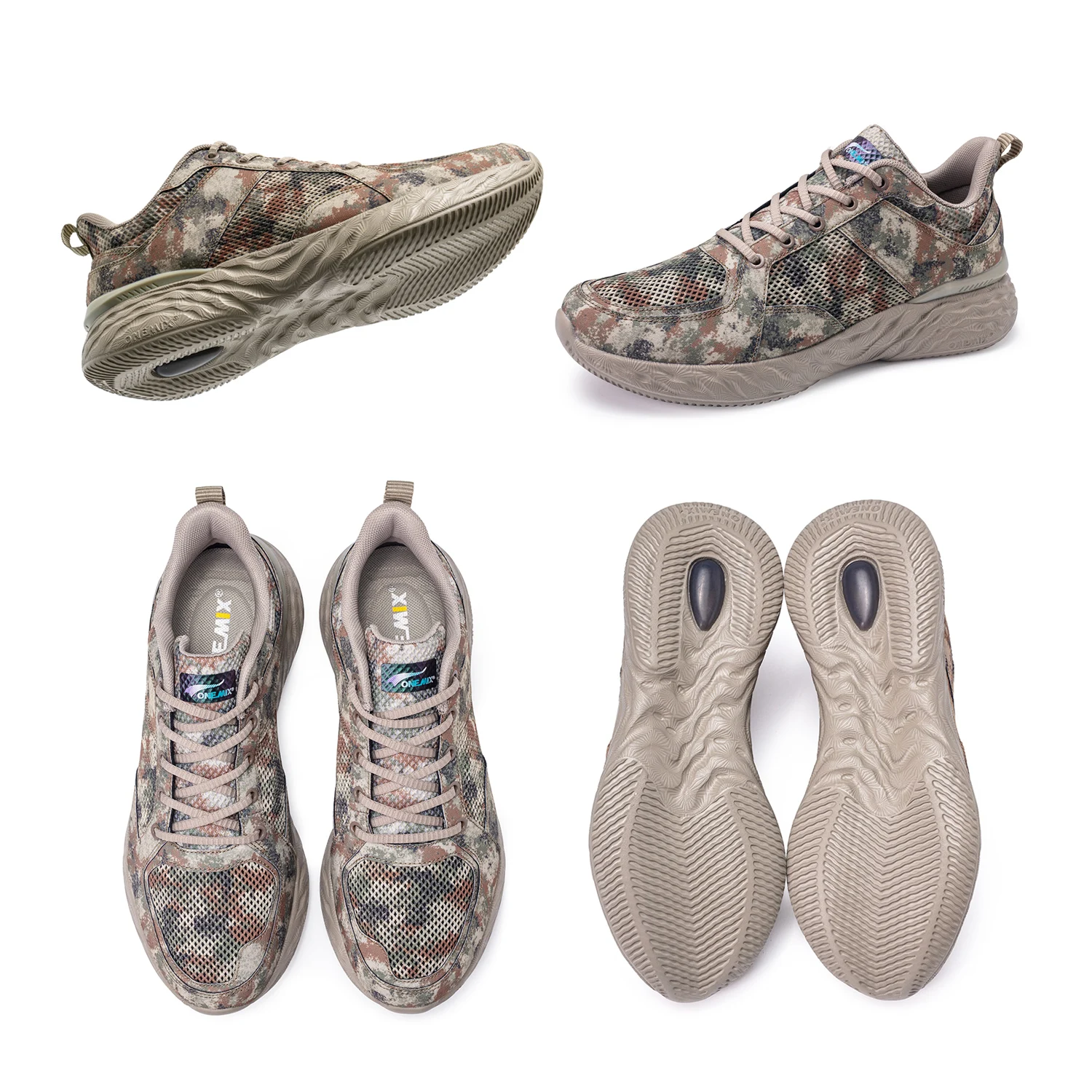 ONEMIX 2023 New Style Military Training Sneakers for Men Soft Army Sports Shoes Breathable Mesh Camouflage Walking Shoes Sneaker
