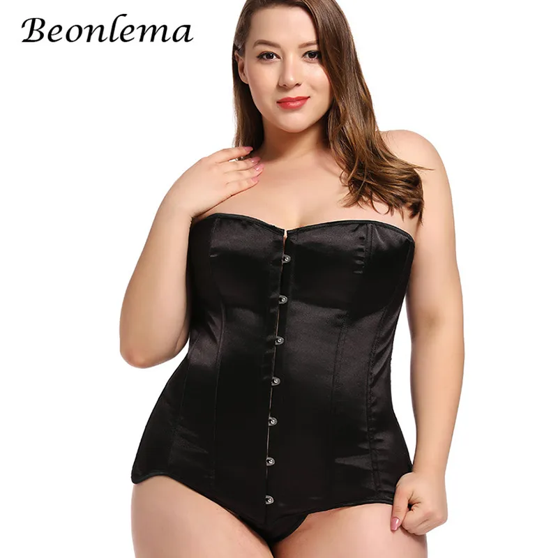 Корсет женский со стальными косточками на шнуровке размера плюс | Женская одежда