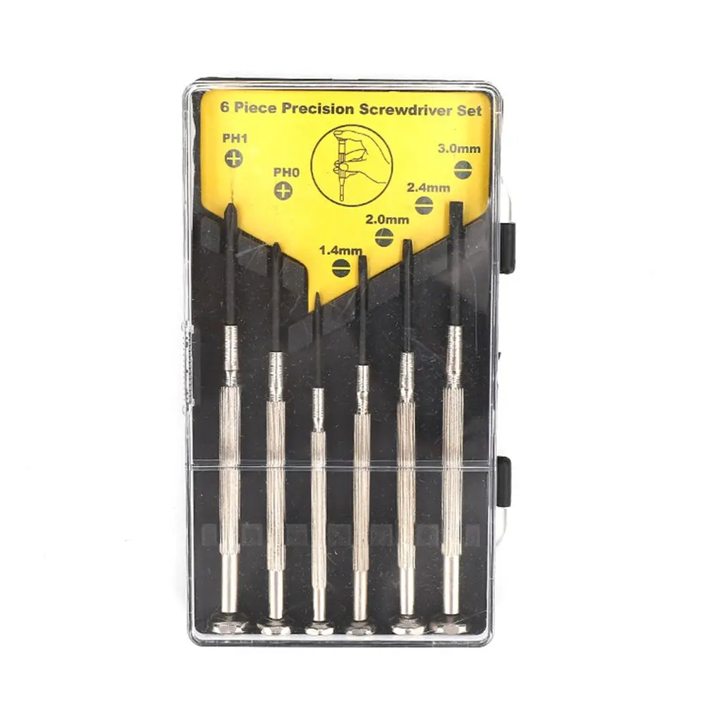 

NEW 6 Pieces/Set Slotted Precision Screwdriver Set Clock Laptop Eyeglasses Computer Phone Repair Tool Kit