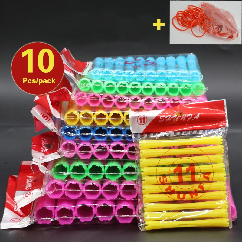 

3Packs Hair Rollers Curlers Hairdressing Wave Cold Perm Rod Corn Hair Clip Curler Attached with Heat-Resistance Rubber Band U852