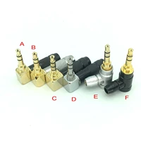 2pcs right angle stereo 3 5 mm 3 pole 4 pole repair headphone jack plug cable audio plug jack connector soldering