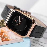 2022 wwoor womens square watches top brand luxury ladies dress quartz wristwatch fashion black leather montre femme reloj mujer