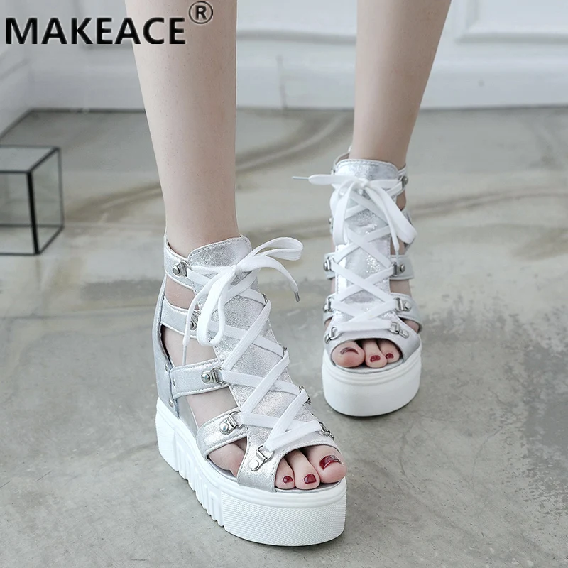 

Women's Sandals 2021 New Korean Version of The Wedge Toe Peep-toe Fish Mouth Shoes Outdoor Casual Party Platform Women's Shoes