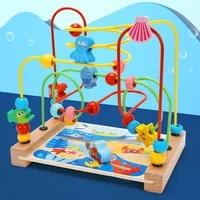 Children Educational Toys Wooden Maze Traffic Animals Ocean Bead Game Baby Hand Eye Coordination Early Education Toys