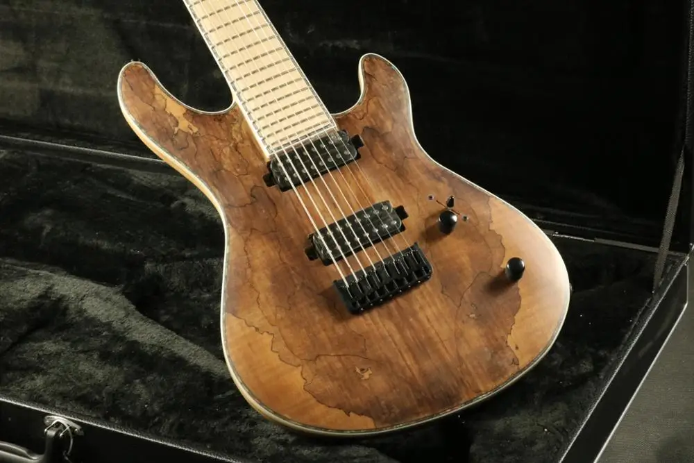 Качественная 8 струнная электрогитара ra spalted клен Топ шея через тело 8 струнная гитара арочная гитара