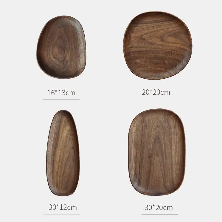 Неправильный овал орехового дерева пластина для хранения фруктов Еда блюдо