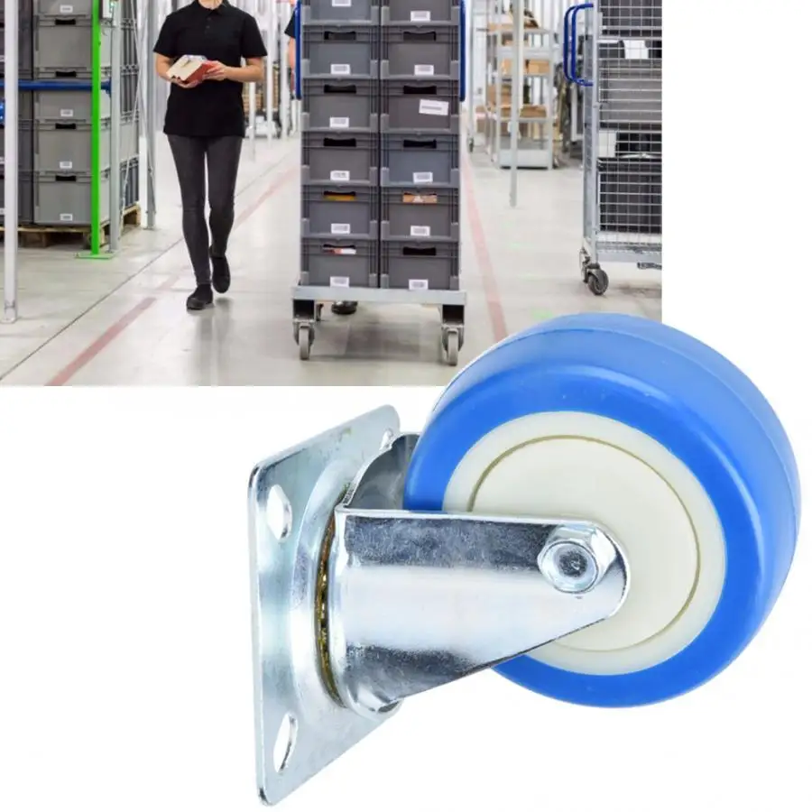 4 шт. ПВХ Caster Light type 3 дюйма одиночные колесики для вала ролик ножек мебели 40 кг