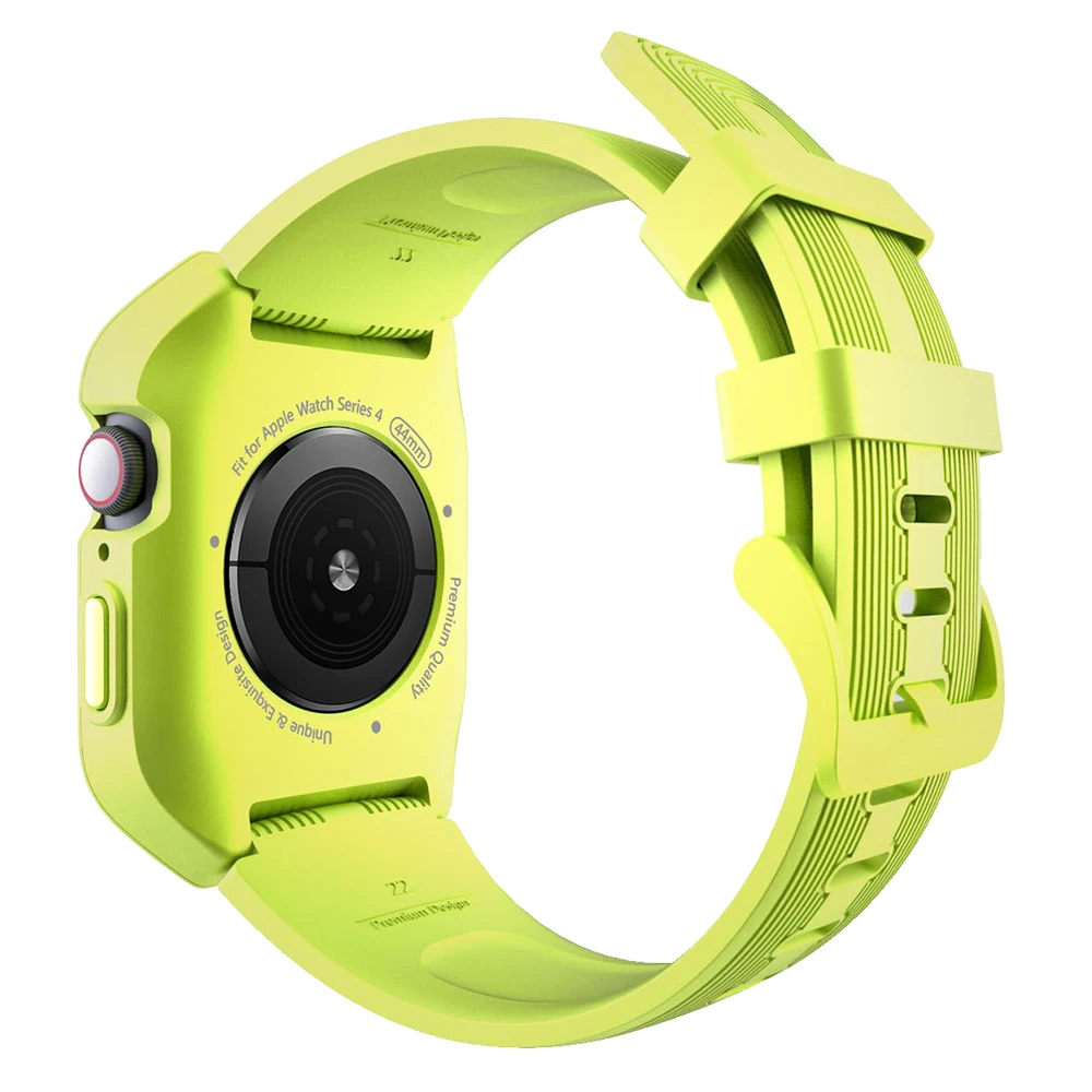 Защитный чехол с ремешком для Apple Watch series 4 5 44 мм полная Рамка протектор экрана для IWatch дышащий браслет аксессуары
