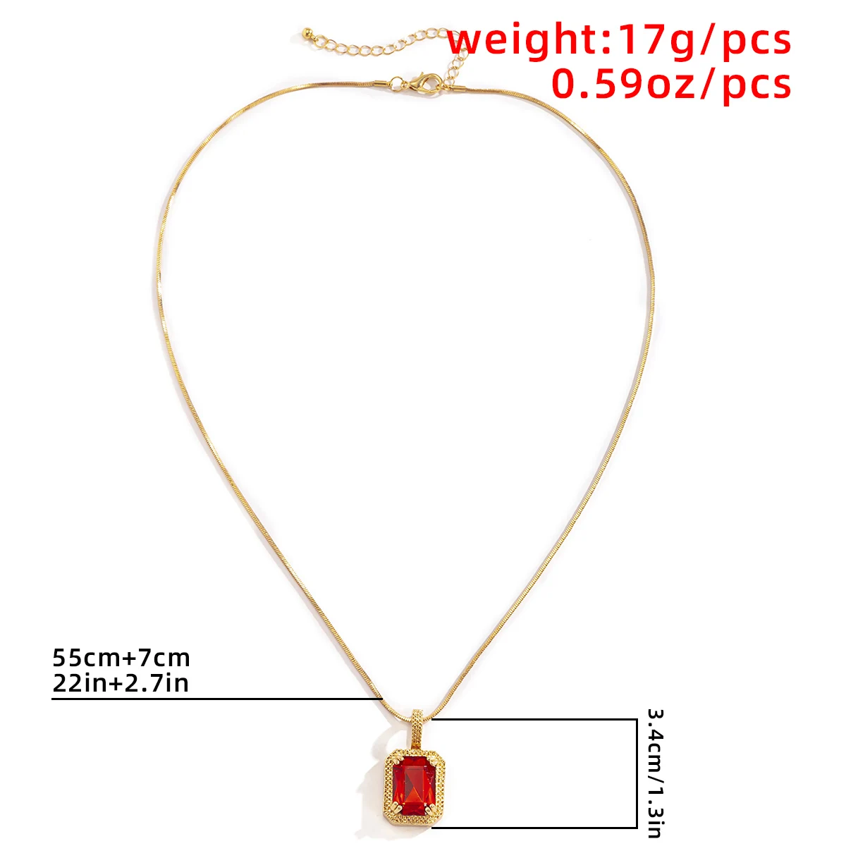 

High Quality Red Color Crystal Pendant Necklace Women Girl Vintage Fashion Snake Thin Link Choker Necklace Neck Accessories 2021