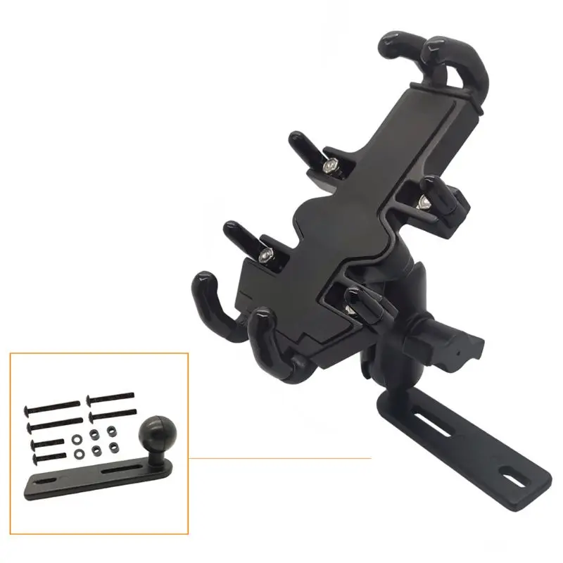 

MOLA 1 Set Universal 360 Degree Rotatable Motorbike Motorcycle Scooter Mobile Phone Holder Shockproof Cradle Clamp Mount for 4.7