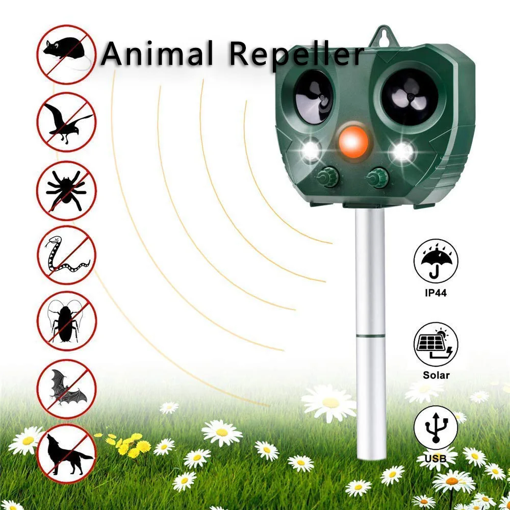 EZ4U Солнечный ультразвуковой отпугиватель животных на солнечной энергии