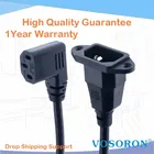 Удлинительный шнур IEC320 C14-C13, C14 с отверстиями для винтов и C13 короткий, длина 60 см. Доступна Прямая поставка