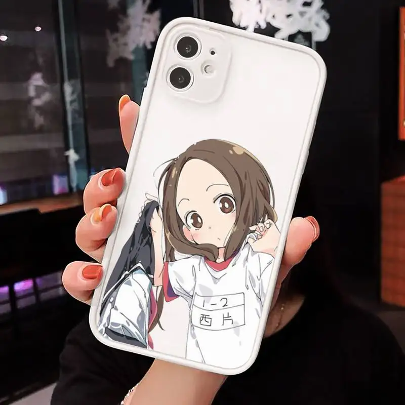 

Anime Teasing Master Takagi-san Phone Cases matte transparent For iphone 7 8 11 12 plus mini x xs xr pro max cover