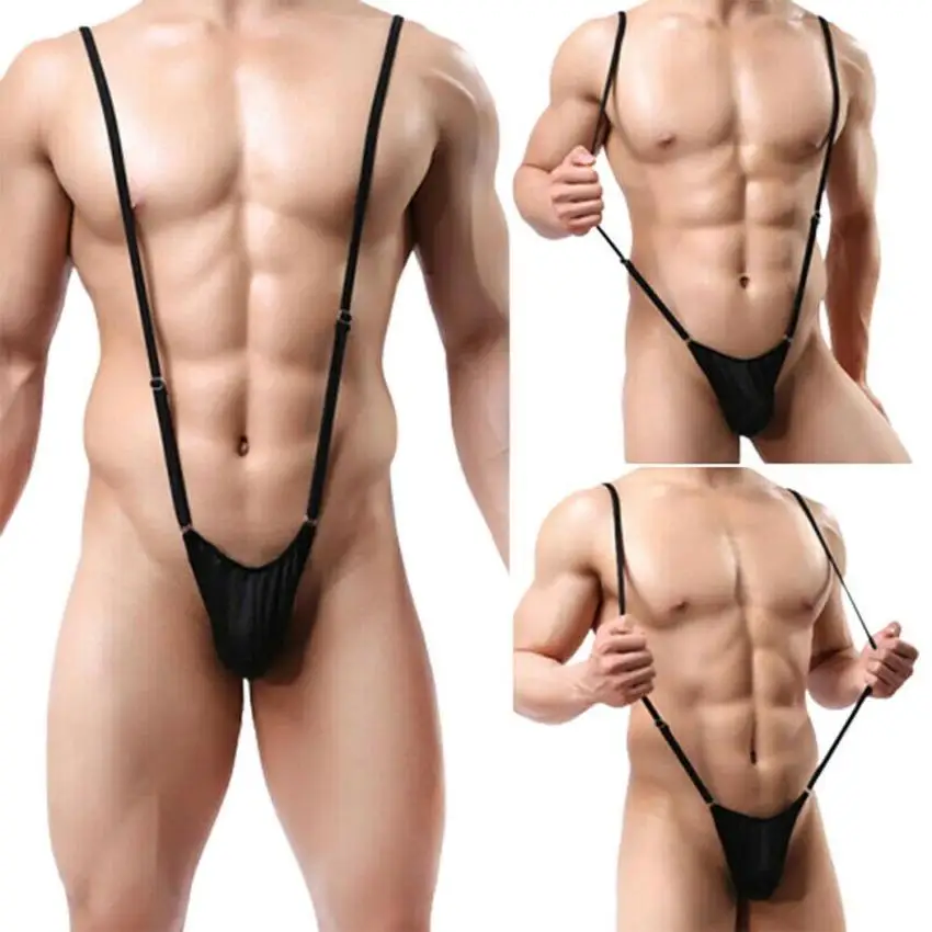 

Men's Strap Underwear Sexy Thong Mankini Leotard Thongs Body Costume Bodysuit