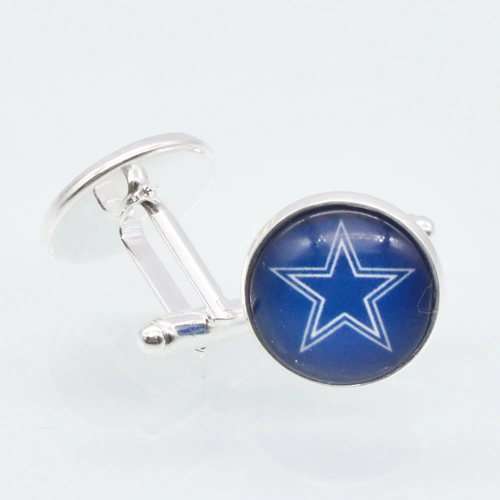 Запонки Даллас Подвески Cowboys болтающиеся Запонки Спортивные запонки 3 пары футбольные ювелирные изделия для женщин подарок на день рождения Новинка - Окраска металла: 12MM