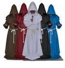 Средневековый костюм Доктора чумы для монахов, священников, священников, капота, накидка, христианский плащ, наряд на Хэллоуин, шаль