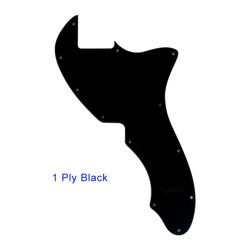 1 Ply Black Pleroo пользовательские гитарные части-для США Tele 69 Thinline гитары накладки пустой с 12 винтовыми отверстиями царапины пластины, Многоцветный выбор - Цвет: 1 Ply Black