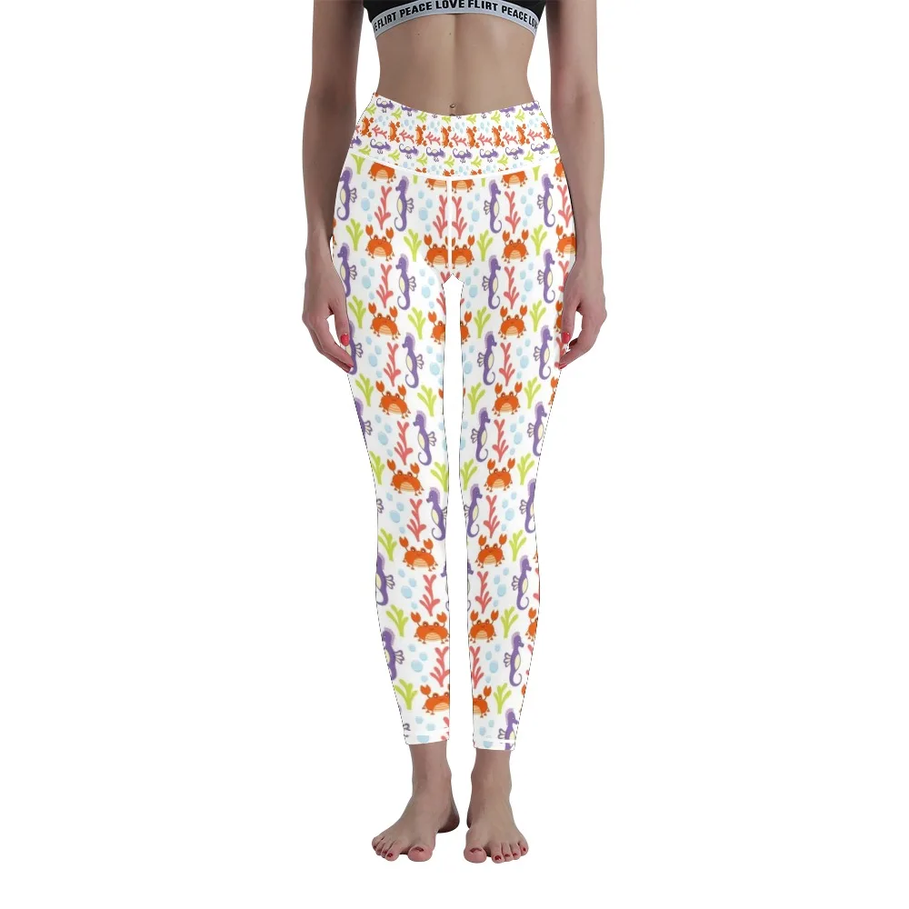 

Женские штаны для йоги с высокой талией и 3D принтом, легкие леггинсы для фитнеса