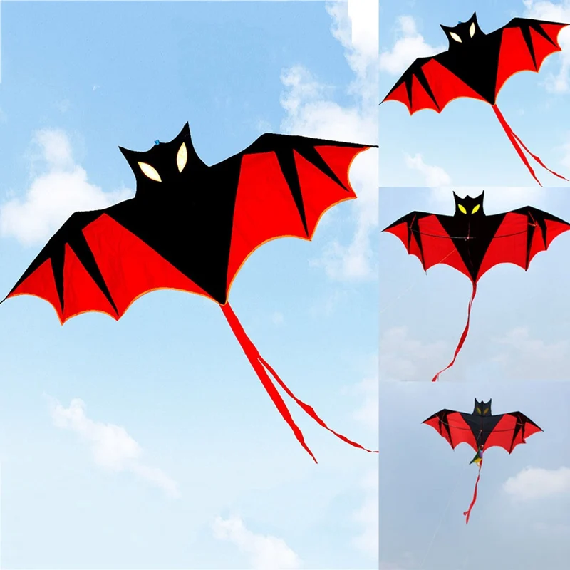 

Kite 1.6m Flat Bat-width 1.6m Height 0.7m, Tail 1m 1pc Outdoor Toy For Adults And Children