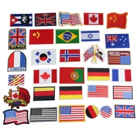 america country flags mexico puerto rico argentina united states canada brazil el salvador embroidered patches badges wholesale