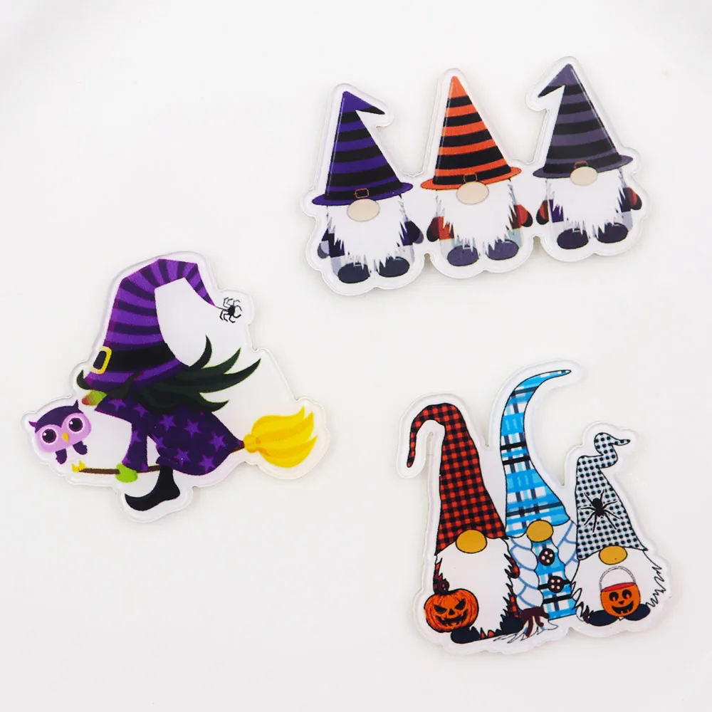 

5pcs/lot Japan and South Korea ins patch Halloween children student gifts cute acrylic needle-free bag sweater girl accessories