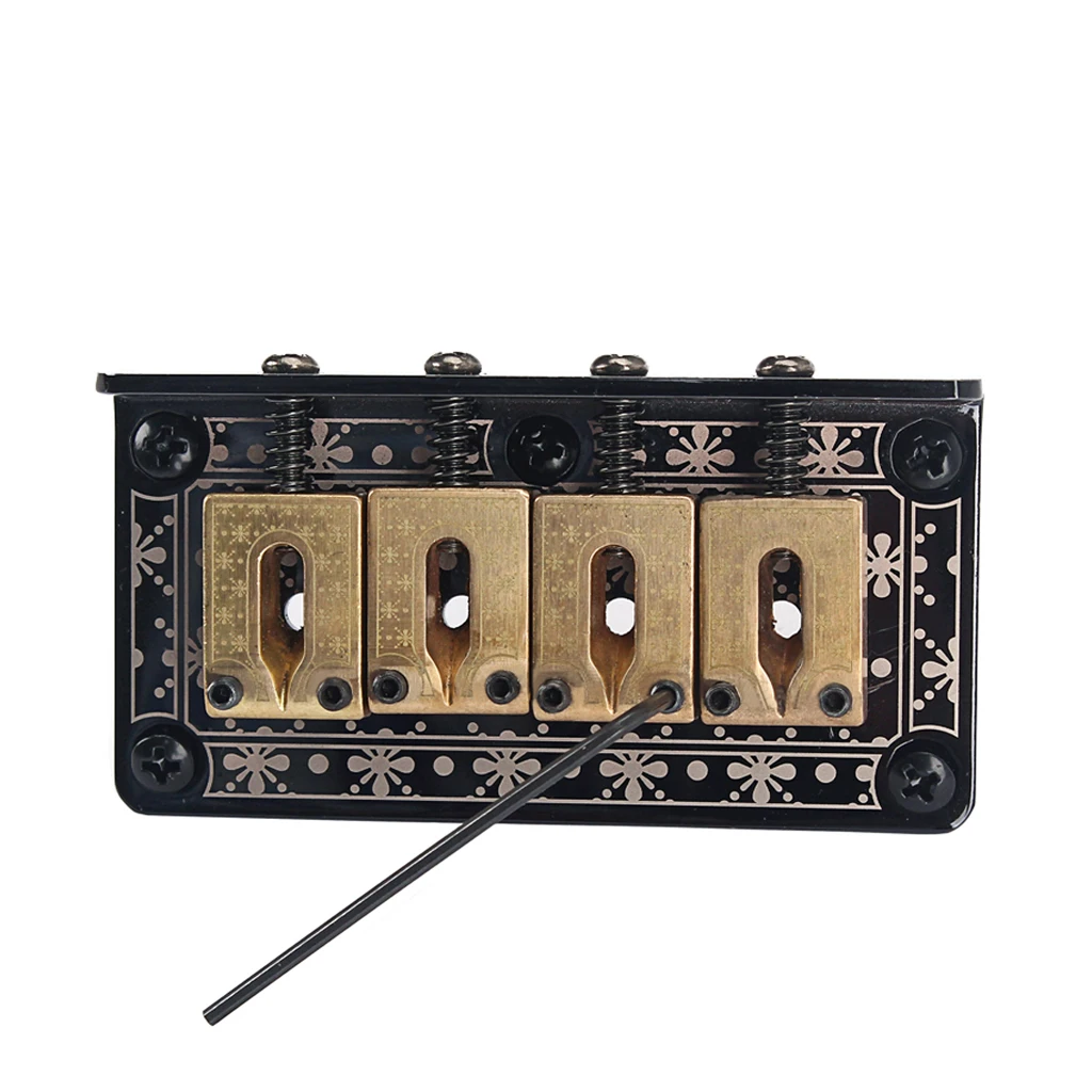 

Practical Replacement Saddle Bridge Tailpiece Black Set for Bass Guitar/Cigar Box Guitar DIY