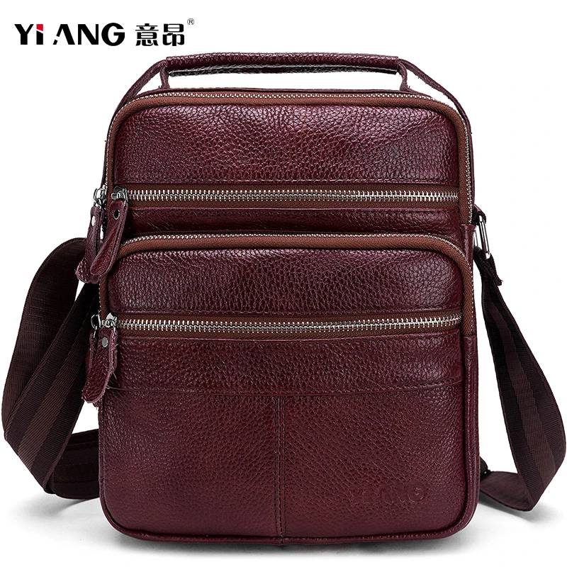 Сумка-мессенджер YIANG мужская из натуральной кожи модный саквояж кросс-боди с
