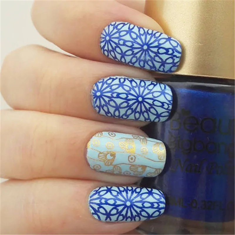BeautyBigBang 6*6 см квадратная пластина для штамповки ногтей кружева цветок аксессуары для дизайна ногтей шаблон изображения пластины трафареты для штамповки ногтей плесень