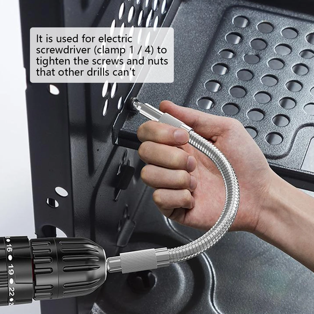 

1/4 ''150/400Mm Universele Zachte As Batch Hoofd Voor Elektrische Boor Houder Flexibele As Schroevendraaier Hex shank Extension