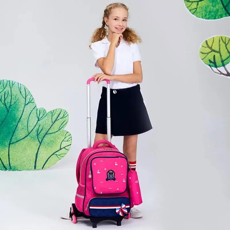 

SUN EIGHT Wheeled Bag School Bag School Backpack For Girls/boy Six Wheels Trolley School Bags Kid Luggage Wheeled Backpack