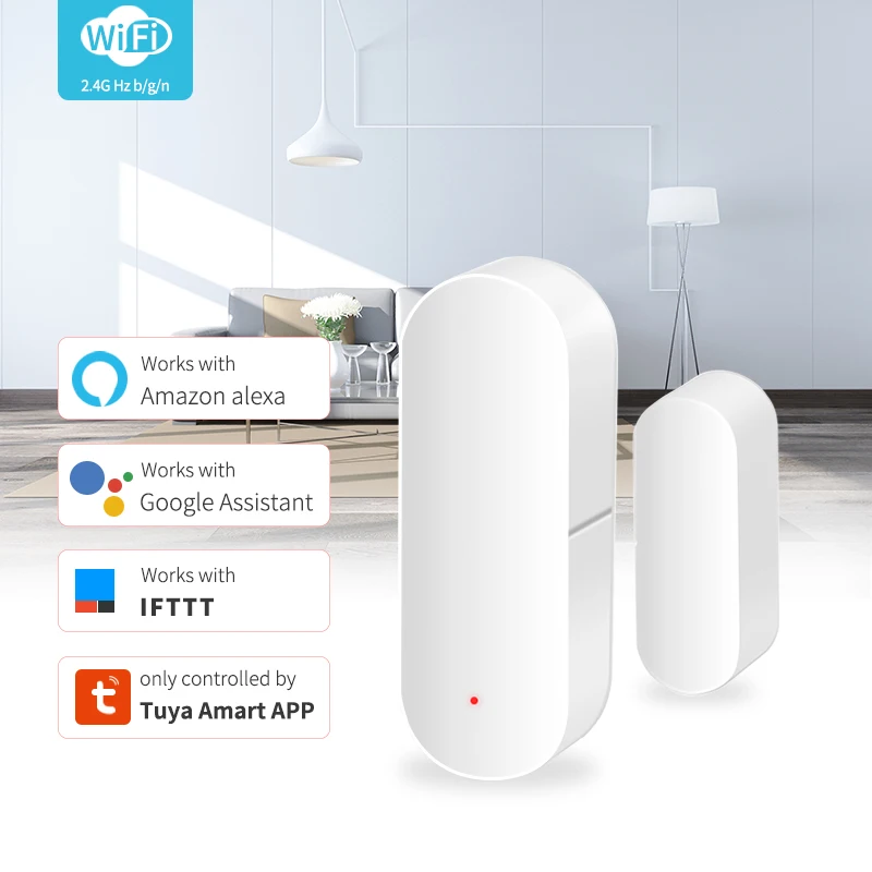 Умный WiFi датчик для двери магнитный домашней безопасности уведомления