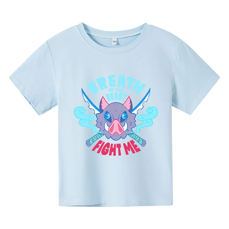 

2021 Summer Demon Slayer-Baby Boy Casual T-shirt Harajuku Anime Streetwear