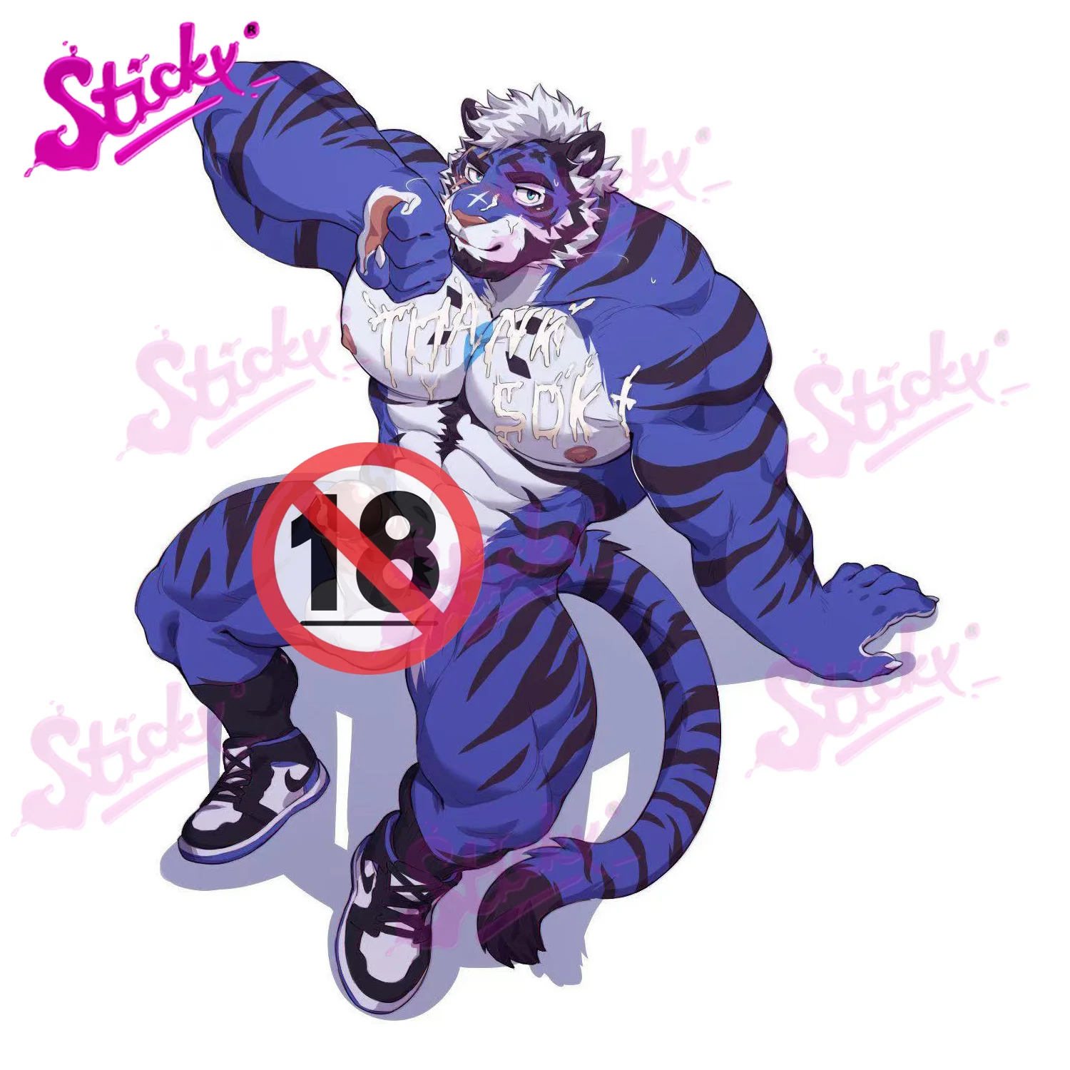 Липкий пикантные меховые искусство тигра аниме автомобиля стикер наклейка для