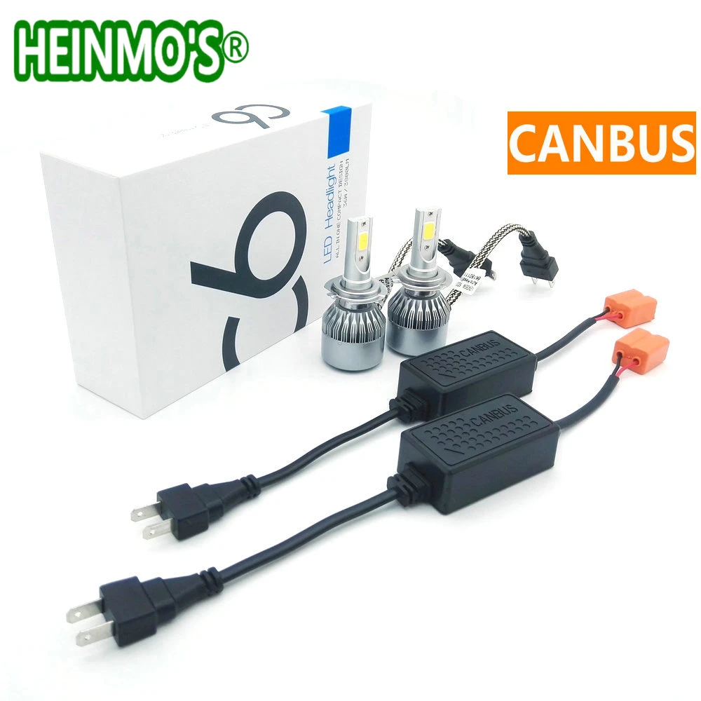 Светодиодный налобный светильник H7 CANBUS 72 Вт 7600LM H8/H9/H11 HB3 9005 HB4 9006 h1 h3|hb4 9006|h7 canbus ledled