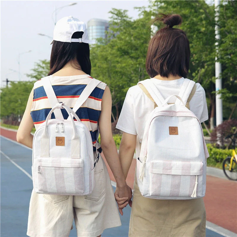 

Школьный портфель Gebu, Женский студенческий корейский рюкзак lzzang, для учеников Старшей школы, простой холщовый маленький свежий рюкзак