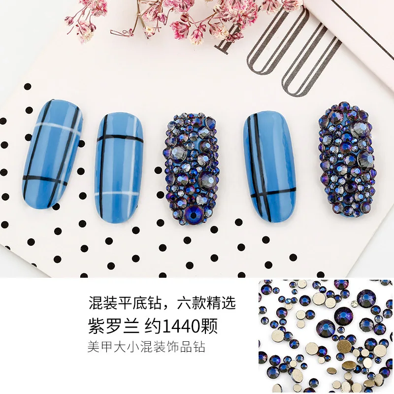 

flat drill 1440 size mixed gold color bottom glass diamond drill phototherapy nail stick act the role ofing is tasted