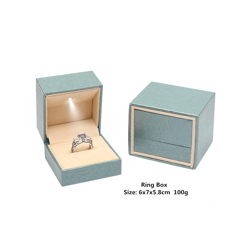 

Classic Design Gift LED Ring Pendant Box with Drawer Jewelry Packaging Display Case Wholesale