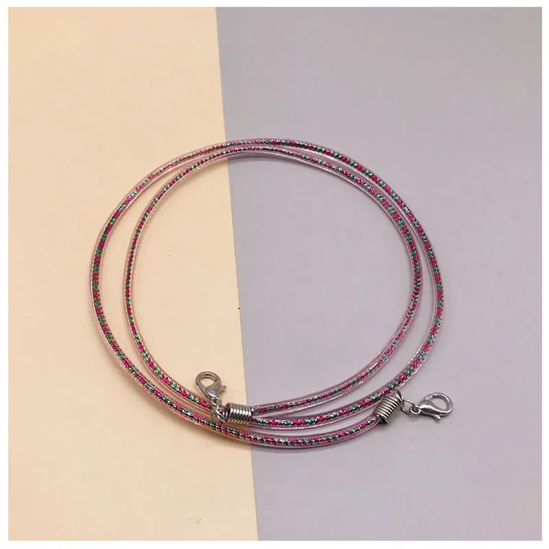 

Korea Simple Casual Elegant Colorful PU Leather mask chain holder Chic mask lanyard accessories