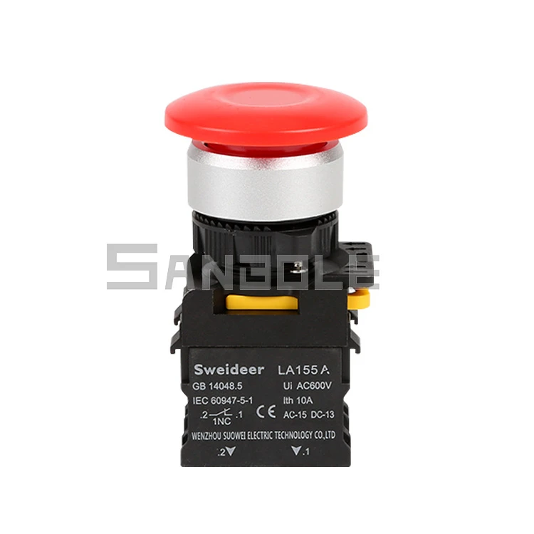 22 мм сброс грибной головки Водонепроницаемая нажимная кнопка переключатель Пуск